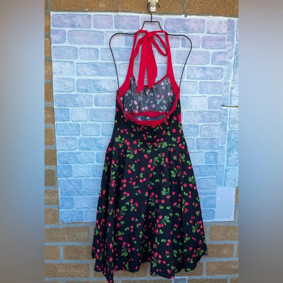Pinup Couture Cherry Halter Dress size large - Picture 7 of 16